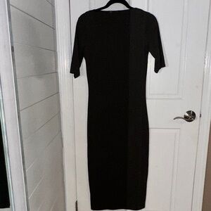 Classic Olive Midi Dress - Women's Sleek Bodycon